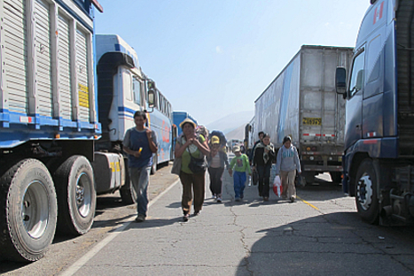 Transportistas se suman a protesta de mineros