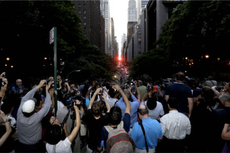 FOTOS: Manhattanhenge, la puesta de sol más esperada de la 'Gran Manzana'