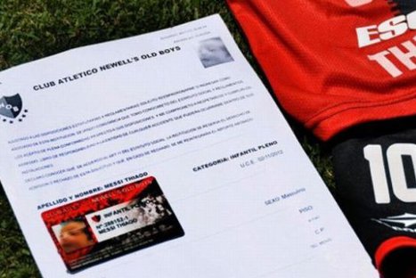 FOTO: Publican foto del uniforme del hijo de Messi en Newell´s Old Boys