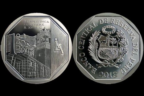 Presentan nuevo diseño de moneda de un sol alusivo al templo inca Huaytará
