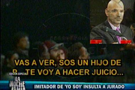 Yo Soy: 'Luis Miguel' insultó a Ricardo Morán tras ser eliminado - VIDEO
