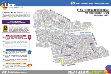 Conozca los desvíos por el recorrido del Cristo Moreno este 18 y 19
