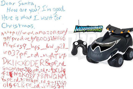 Niño le escribe curiosa carta de navidad de 