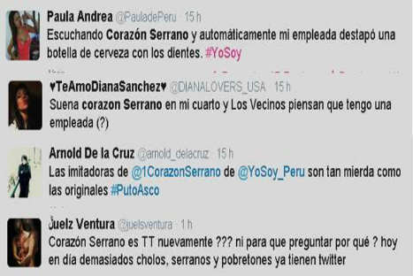 Lanzan comentarios racistas contra grupo 'Corazón Serrano' Lanzan comentarios racistas contra grupo 'Corazón Serrano'