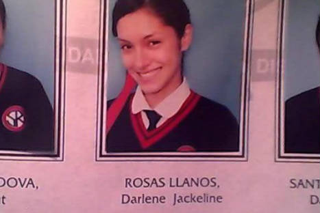 Sale a la luz una foto de la modelo Darlene Rosas cuando era colegiala
