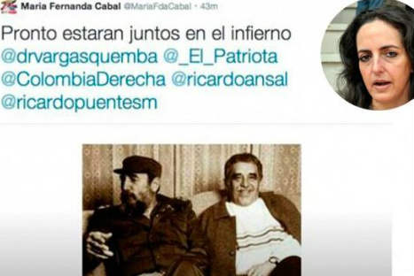 Congresista colombiana le desea el infierno a Gabriel García Márquez
