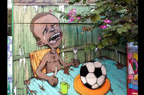 Mira los 'Graffitis' en contra del Mundial en Brasil.