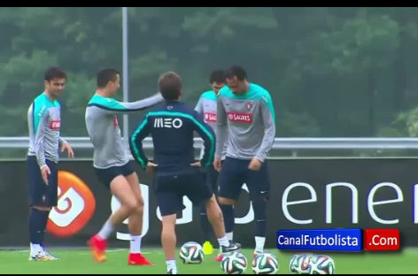 Cr7 sorprende en entrenamiento con gracioso baile