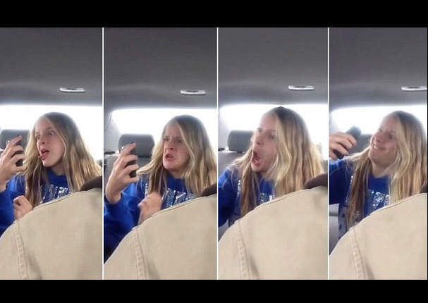 Un padre graba a su hija mientras se hacia auto retratos (VIDEO)