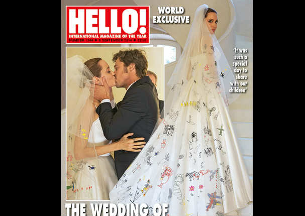 Mira el conmovedor detalle del vestido de novia de Angelina Jolie (FOTOS)