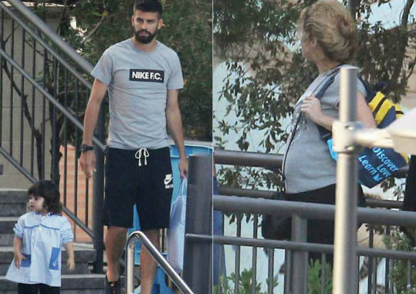 Shakira luce su embarazo en el primer día de escuela de Milan (FOTOS)