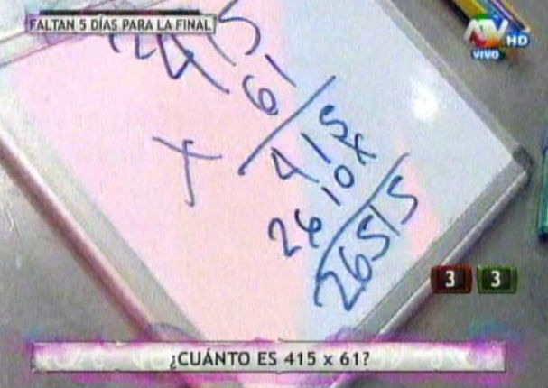 Participante de reality fue incapaz de resolver una sencilla multiplicación (FOTOS)