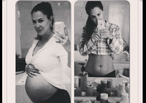 Mira cómo luce Ninel Conde doce días después de haber dado a luz a su segundo hijo (FOTOS)