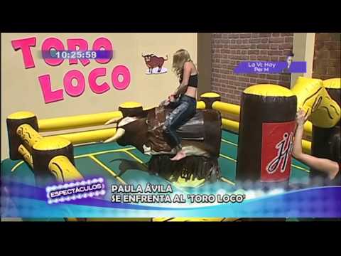 Mira cómo Karen Schwarz pasó el desafío del 'Toro Loco' (VIDEO)