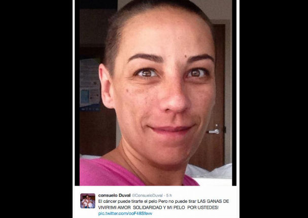 Consuelo Duval se rapa para mostrar su apoyo a pacientes con cáncer  (FOTOS)