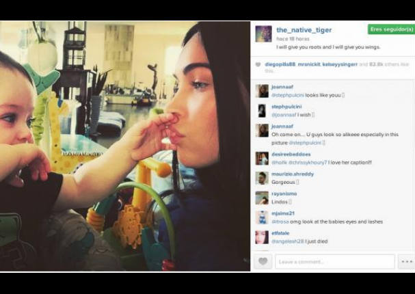 Mira la adorable foto que publicó Megan Fox con su pequeño bebé  (FOTO)