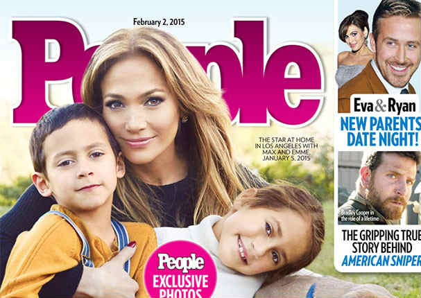 Por segunda vez  Jennifer Lopez y sus gemelos posan para portada de revista (FOTOS)