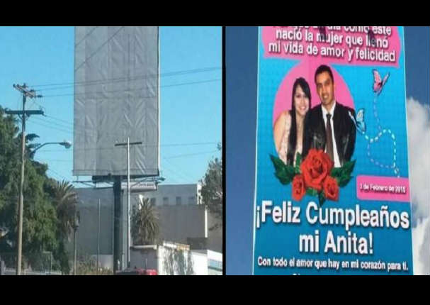 Joven declaró su amor en valla publicitaria y lo 'trolean' en redes sociales (FOTOS)
