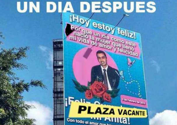 Joven declaró su amor en valla publicitaria y lo 'trolean' en redes sociales (FOTOS)