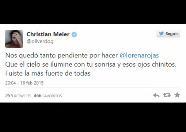 Christian Meier se despide de Lorena Rojas con emotivo mensaje