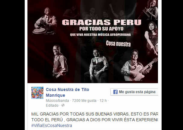 Cosa Nuestra ganó la Gaviota de Plata para Perú