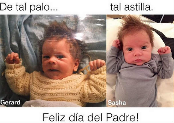 ¡Mira de qué forma Shakira resaltó el parecido de Piqué y Sasha!