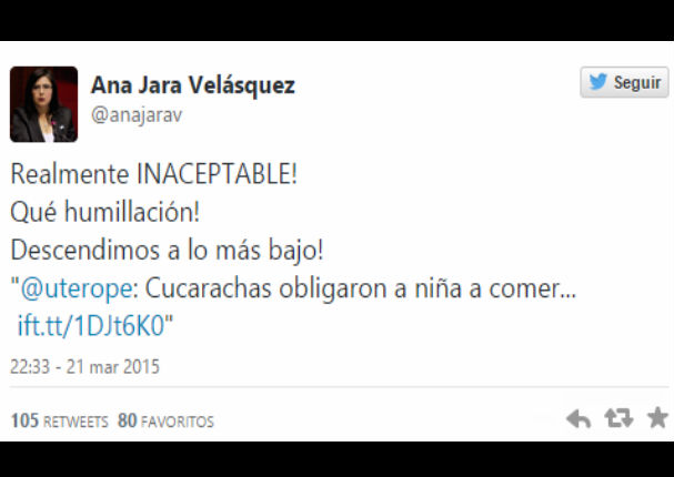 Ana Jara criticó al programa El último pasajero por obligar a escolares a comer cucarachas