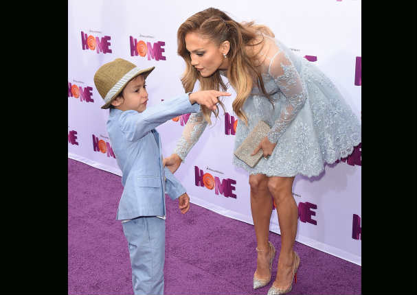 Los hijos de Jennifer Lopez aún no se acostumbran a la fama (FOTOS)