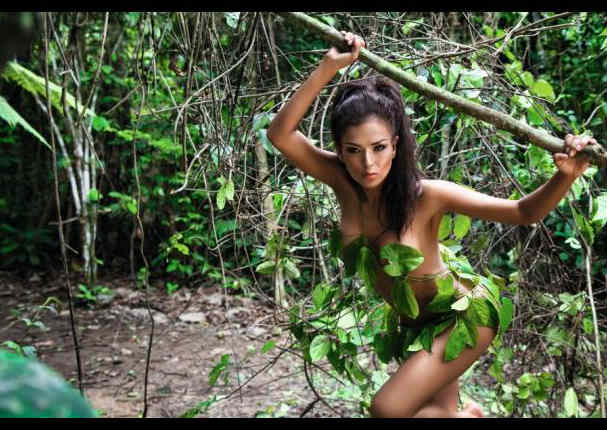 Claudia Portocarrero protagoniza sexy sesión de fotos en la selva Claudia Portocarrero protagoniza sexy sesión de fotos en la selva