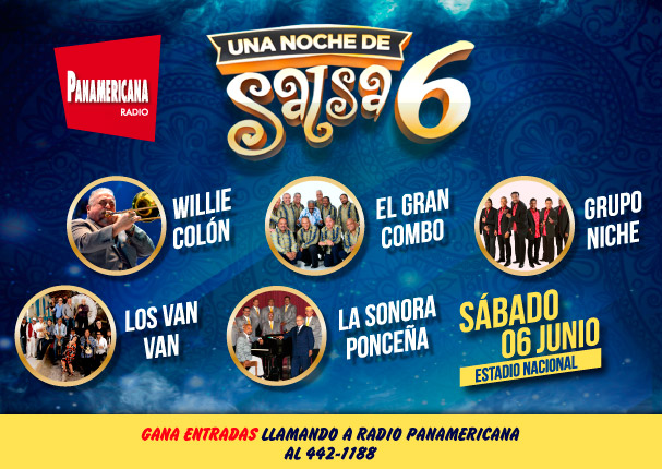 Radio Panamericana presenta 'Una Noche de Salsa 6', este sábado 6 de junio