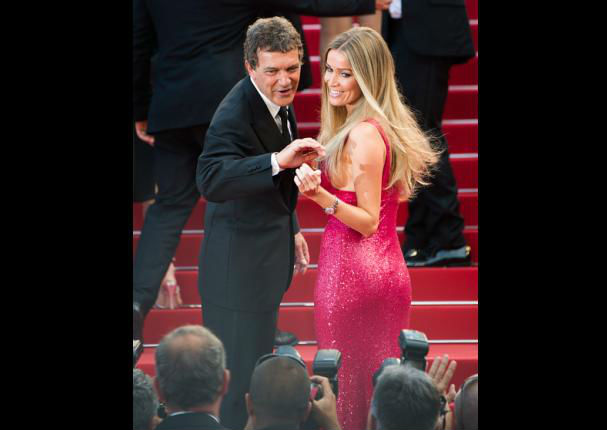 Antonio Banderas se lució con su nuevo amor (FOTOS)