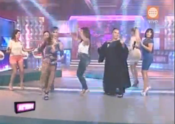 Maju Mantilla sufrió una caída durante programa en vivo (VIDEO)