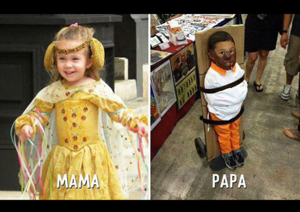 ¿Papá o mamá? Estas comparaciones nos dicen quién podría ser más confiable (FOTOS)