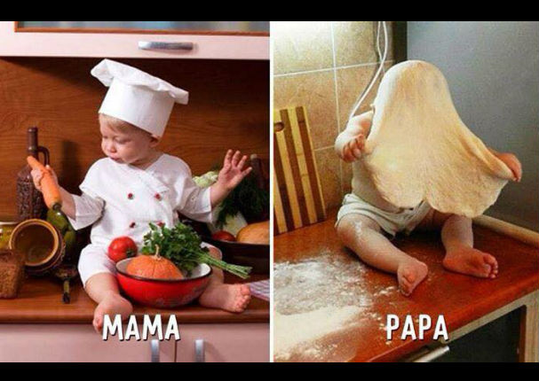 ¿Papá o mamá? Estas comparaciones nos dicen quién podría ser más confiable (FOTOS)