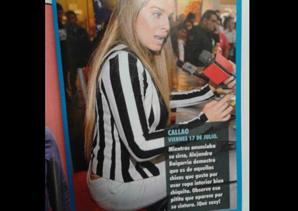 Alejandra Baigorria dejó ver más de la cuenta en conferencia de prensa Alejandra Baigorria dejó ver más de la cuenta en conferencia de prensa