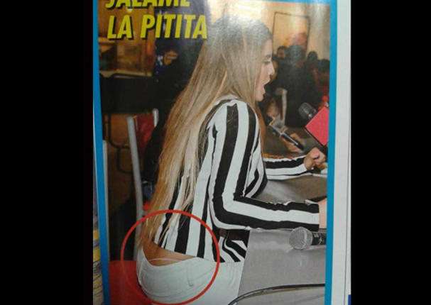 Alejandra Baigorria dejó ver más de la cuenta en conferencia de prensa Alejandra Baigorria dejó ver más de la cuenta en conferencia de prensa
