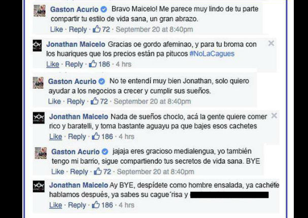 ¿Maicelo se puso 'faltoso' con Gastón Acurio?