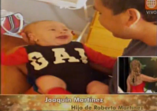 Roberto Martínez presentó a su bebé (FOTOS)