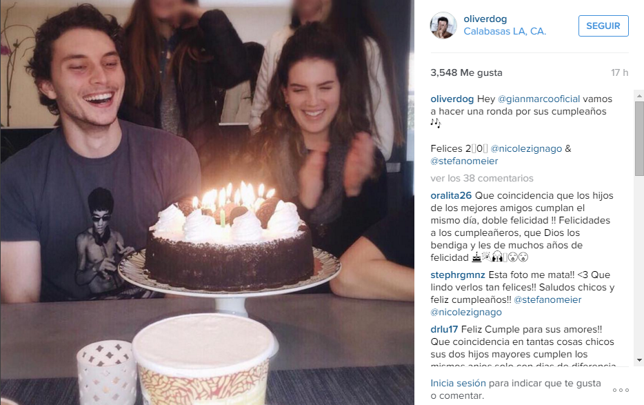 Hijos de Christian Meier y Gian Marco cumplen 20 años y lo celebran así Hijos de Christian Meier y Gian Marco cumplen 20 años y lo celebran así