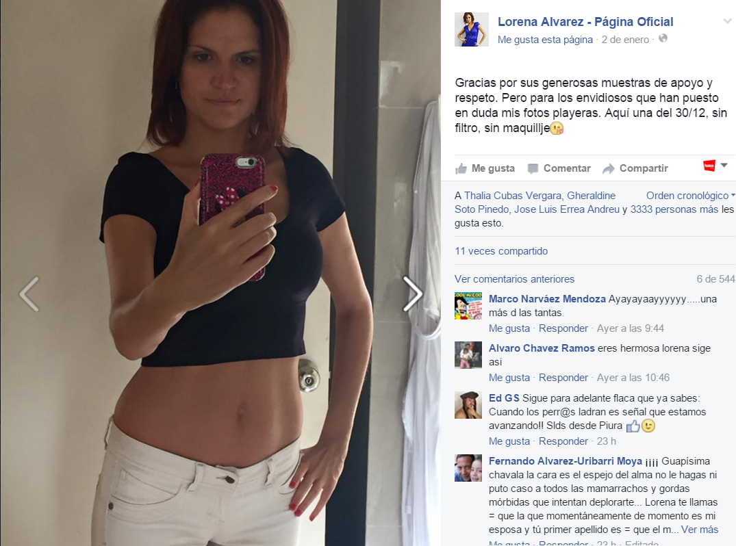 Lorena Álvarez responde así a quienes criticaron sus fotos en bikini Lorena Álvarez responde así a quienes criticaron sus fotos en bikini