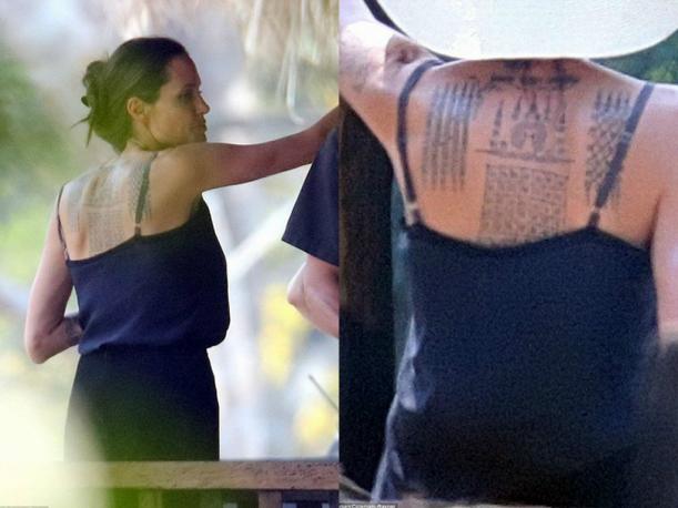Angelina Jolie sorprende con nuevos tatuajes - FOTOS