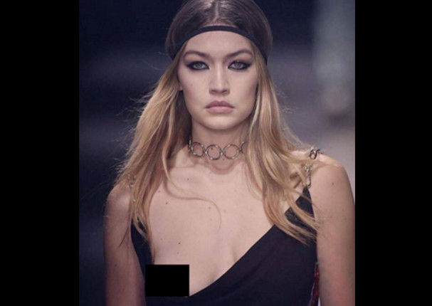 Conocida modelo dejó al descubierto seno durante desfile (FOTOS Y VIDEO)