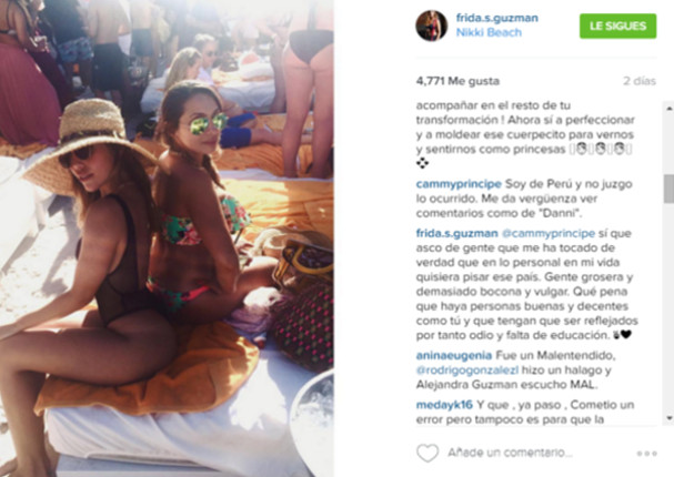 Alejandra Guzmán: Su hija Frida Sofía ofende a los peruanos en Instagram