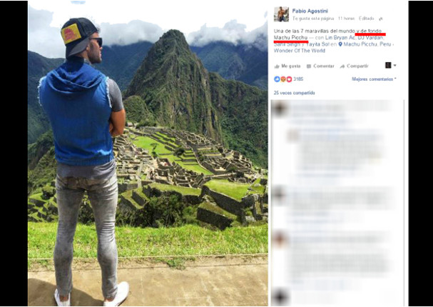 Chico reality desata polémica por menospreciar a Machu Picchu