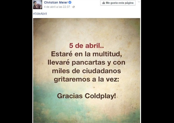 Conocido actor se burló de la peor manera en Facebook de la marcha del 5 de abril