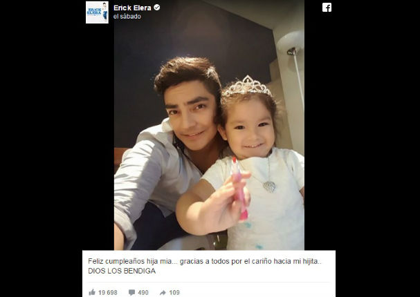 Erick Elera: Mira el conmovedor mensaje que mandó a su hija (FOTO)