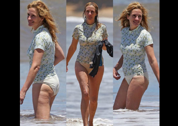 Julia Roberts luce en bikini sin importarle su celulitis (FOTOS)