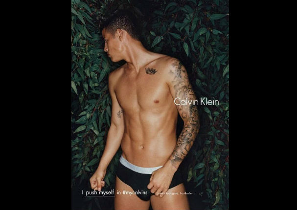 James Rodríguez posó semidesnudo y contó intimidades para Calvin Klein