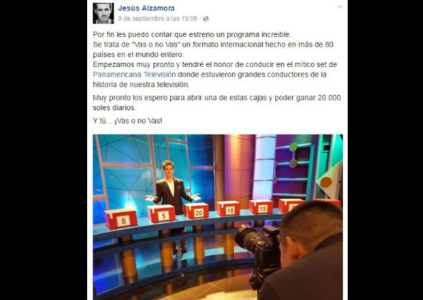 Jesús Alzamora conducirá este programa en Panamericana Televisión Jesús Alzamora conducirá este programa en Panamericana Televisión