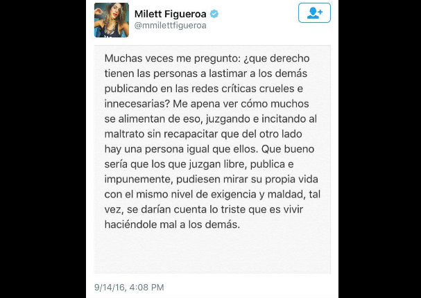 Milett Figueroa: Peluchín la destruye con su más vergonzoso plagio Milett Figueroa: Peluchín la destruye con su más vergonzoso plagio